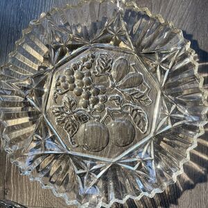 Vintage Federal Glass Pioneer Pattern Fruit Plate